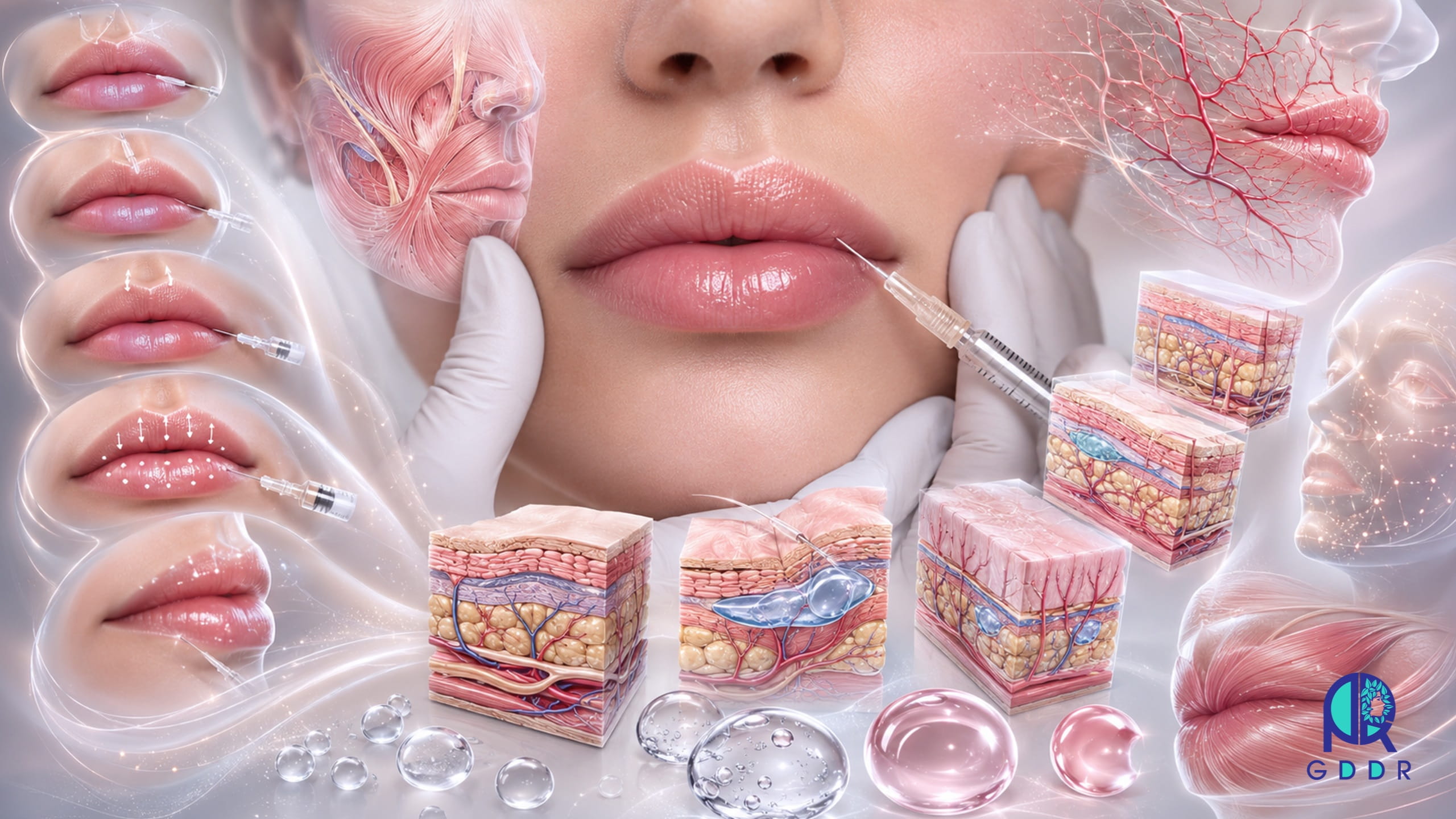 تصویری مفهومی از دوره آموزش تزریق ژل لب و ابعاد بالینی و آناتومیکی آن